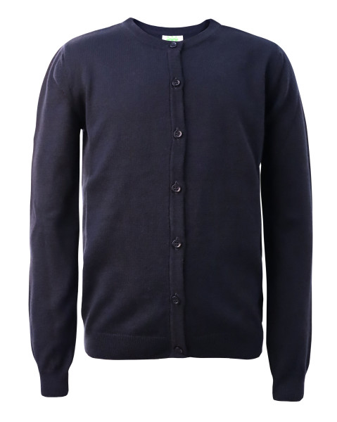 Strickjacke, Rundhals, geknöpft, Unisex